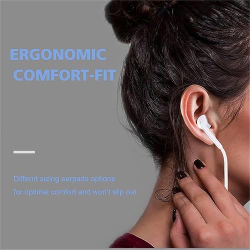 Premium i Phone Compatible Wired Earbuds – Dual Pack Featuring Noise Cancellation, Integrated Microphone, and Easy Volume Control for Superior Sound Experience – Ideal for Music Lovers, Call-Handling, and Podcast Enthusiasts Across All i Phone Models Including 14, 13, 12, 11, X, 8, 7, SE, Pro, Max, Plus – Enhance Your Daily Audio Journey with Comfort and Clarity