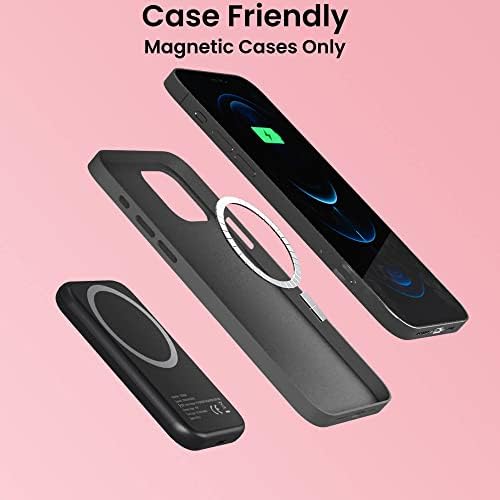 Ultra-Fast 5000 m Ah Wireless Magnetic Power Bank for i Phones 12-16 | TECHSMARTER 18 W USB-C Portable Charger for Seamless Charging on-the-Go | Effortless Connectivity & Sleek Design for Modern Mobile Lifestyles