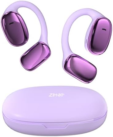 ZIHNIC AI Translation Earbuds – Cutting-Edge Wireless Headphones with Real-Time Language Translation for Effortless Global Communication, 138 Languages Supported, Triple Smart Mode Functionality, and IPX5 Waterproof Rating – Perfect for Adventurous Travelers and Dynamic Professionals in Elegant Purple Design
