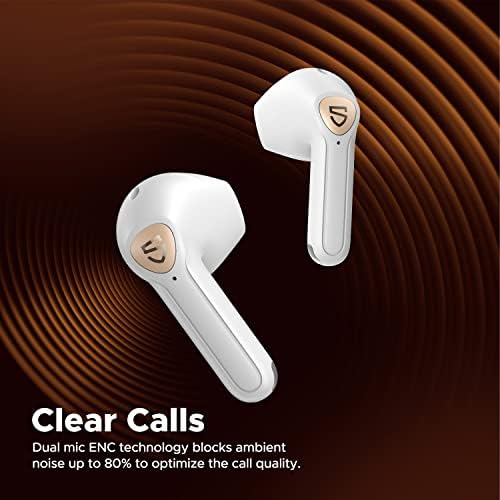 Experience Next-Level Sound with Sound PEATS Air3 Deluxe HS True Wireless Earbuds – Advanced Bluetooth 5.3 Technology, 14.2 mm High-Resolution Drivers, and 4 Microphone Noise Cancellation for Superior Call Clarity – IPX4 Waterproof Design for Active Lifestyles – Enjoy Up to 20 Hours of Uninterrupted Playback – The Ultimate Choice for Music Enthusiasts and Fitness Buffs