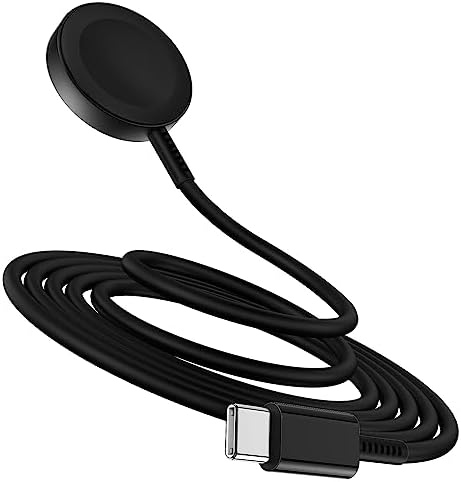 Premium 5 W Fast Charging USB C Cable for Apple Watch – 6 ft Magnetic Charger, MFi Certified, Compatible with Series SE2/8/7 & All Sizes 38 mm to 45 mm – Reliable & Efficient Power Solution for On-the-Go Users