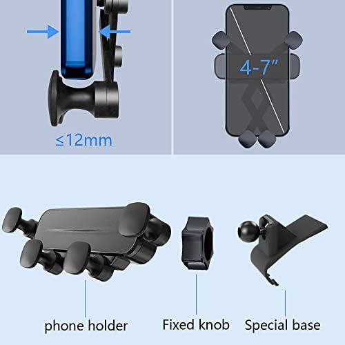 Premium Gravity Phone Holder for 2019-2025 Toyota RAV4 – Auto Lock Design for Secure Navigation & Hands-Free Operation – Compatible with LX, XLE, Hybrid, LE, SE, Prime, & Woodland Models – Tool-Free Installation & Adjustable Viewing Angles for Enhanced Driving Safety