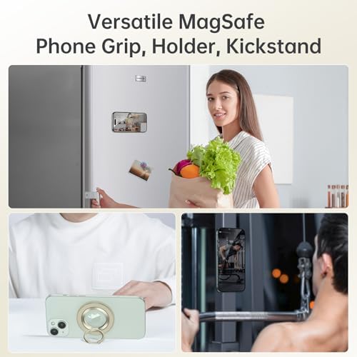 Syncwire Magnetic Phone Ring Holder – Titanium Alloy Kickstand for i Phone 12-16 Pro Max & Compatible Android Devices – Ergonomic Design, Enhanced Mag Safe Stability, Lightweight Grip for Ultimate Hands-Free Convenience
