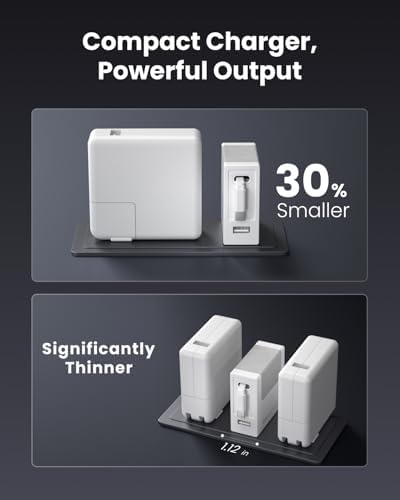 Revolutionary 40 W Fast Charging Portable USB Phone Charger Block with Retractable 31.5-inch Lightning Cable – Compact Wall Adapter with USB-C Port and Foldable Plug for i Phone 14/13/12, Perfect for Travel and Everyday Use