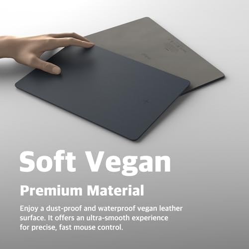 POUT H3 Midnight Blue Portable Qi Wireless Charging Mouse Pad – Effortless Device Charging Meets Sleek Workspace Efficiency for Laptops, i Phones, Air Pods & Samsung Galaxy – Lightweight, Non-Slip Design Enhances Productivity & Style