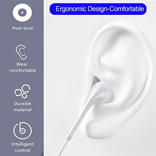 High-Fidelity 6 Pack Wired Earbuds – Immersive Heavy Bass Headphones with Superior Noise Isolation for i Phone, Android, and Laptops – Ergonomic In-Ear Design for All-Day Comfort and Crystal-Clear Sound – Perfect for Commuters, Fitness Enthusiasts, and Music Lovers