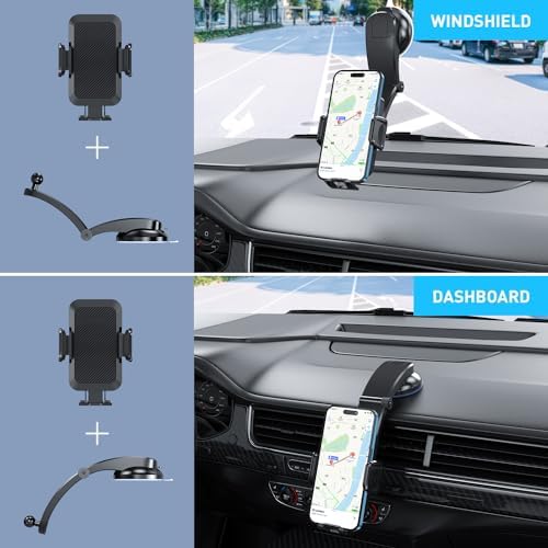 TEKING Advanced Car Phone Holder with Reinforced Metal Hook – Universal Air Vent Mount for i Phone 15/14/13/12 Pro Max & Samsung S24 Ultra – Sleek Translucent Design for Enhanced Aesthetics & Secure Smartphone Fit (120-75 mm) – Effortless Tool-Free Installation & Ultimate Hands-Free Convenience