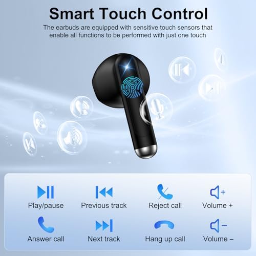 Premium Bluetooth Wireless Earbuds for Samsung Galaxy S25 Ultra & i Phone 15/16 – IP7 Waterproof, 60-Hour Battery Life, LED Power Display, Noise-Cancelling In-Ear Headphones with Built-in Microphone for Unmatched Sound Quality and Comfort