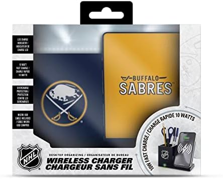 SOAR NHL Wireless Charging Station and Desk Organizer – Premium Qi Fast Charger with Team Logo for Sports Fans, Sleek Accessory Holder for a Tidy Workspace, Perfect for Phones and Essentials