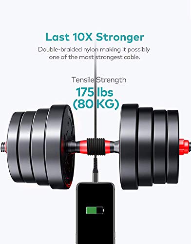 MFi Certified 16 ft Lightning Cable – 2 Pack Extra Long i Phone Charger for Ultimate Charging Flexibility, Fast Data Transfer, Durable Braided Design, Compatible with i Phone 12/11/11 Pro/11 Max/X/XS/XR/XS Max/8/7/6/5 S/SE and i Pad Mini/Air – Enhanced Performance in Blue