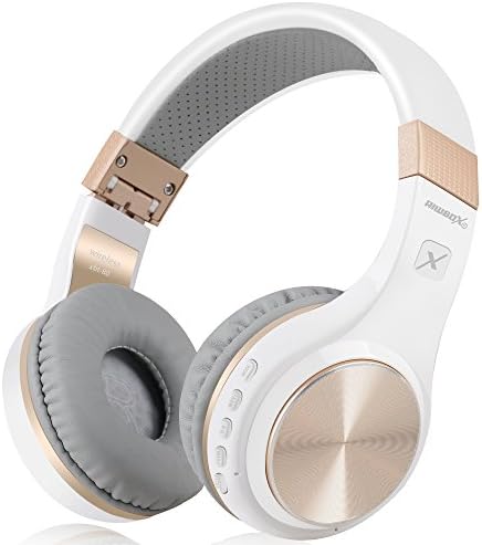 Riwbox XBT-80 Folding Bluetooth Over-Ear Headphones – Premium Wireless Audio with Built-in Microphone and Convenient Volume Control – Travel-Ready Comfort in Stylish Black and Gold for Mobile, PC, and TV Use – Perfect for Music Lovers and Professionals on the Go