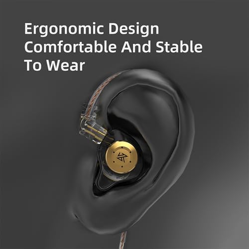 KZ EDX PRO Wired In-Ear Headphones – Premium Hi-Fi Stereo Sound with Dynamic Driver for Gaming and Audiophile Experiences, Noise-Cancelling Earbuds in Elegant White, Featuring Integrated Microphone for Crystal Clear Communication – Unmatched Comfort and Broad Device Compatibility for Elevated Listening Quality