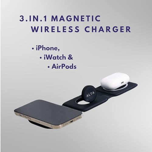 Ultimate 3-in-1 Magnetic Wireless Charging Station for i Phone, Apple Watch & Air Pods – Rapid Charge Dock with 20 W Adapter, Foldable Design for Travel & Home Use, Effortless Compatibility with All i Phone Models, Sleek Aesthetic & Safety Features for a Clutter-Free Experience