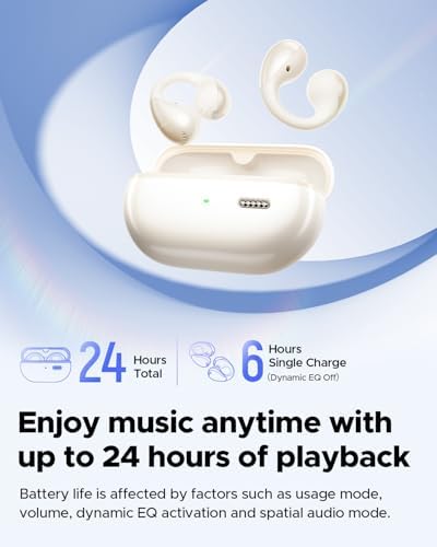 Elevate Your Active Lifestyle with Sound PEATS Pearl Clip Pro Open Ear Wireless Earbuds – Advanced Bluetooth 5.4 Technology, IPX5 Waterproof Rating, All-Day 24-Hour Playtime, and Integrated Microphone for Effortless Communication – Ideal for Fitness Enthusiasts, Runners, and Cyclists Who Value Safety and Superior Sound Quality