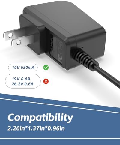 Bissell Pet Stain Eraser Plus Charger – High-Speed AC Adapter for 3180, 3181, 3182, 3183, 3705, 3706, Power Brush Plus 2837, 2842, 2846 – Essential Handheld Vacuum Power Supply for Pet Owners with Enhanced Durability and Versatility