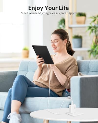 30 W USB-C Fast Charger with 10 FT Cable for i Pad Pro & Air Models – High-Speed Charging with Enhanced Compatibility for All Generations – Perfect for Travel and Everyday Use