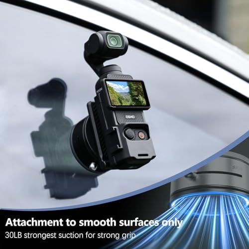 Ultra-Stable Magnetic Suction Cup Phone Mount for DJI Osmo Pocket 3 & Insta360 – Versatile Action Camera Holder for Smooth Surfaces with Lightweight Construction, Quick Setup, and Long-Lasting Durability for Outdoor Adventures