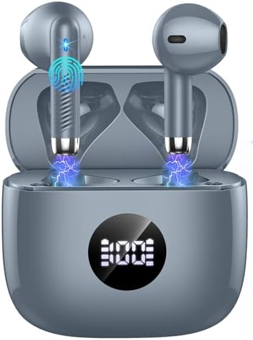 Elevate Your Audio Experience with Jxrev Wireless Earbuds: Advanced Bluetooth 5.4 Connectivity, Exceptional Active Noise Cancellation, and 40-Hour Battery Life – Perfect In-Ear Companion for Audiophiles and Busy Professionals Seeking Unmatched Sound Quality and Comfort