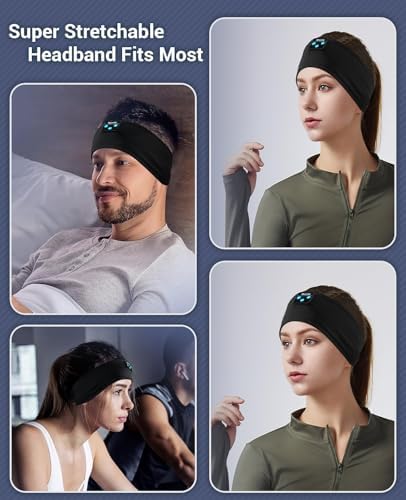 Navly Ultra-Comfort Bluetooth Sleep Headband – Innovative Wireless Headphones with Ultra-Thin Speakers for Effortless Relaxation, Yoga, and Fitness – Ideal Gift for Men & Women Seeking Versatile Comfort and Quality Sound Experience