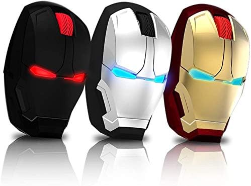 Transform Your Workspace with the Mikayoo Ergonomic Wireless Mouse – Stylish Iron Man Design for Ultimate Comfort and Performance, 2.4 GHz Connectivity with USB Nano Receiver, 50 ft Wireless Range for Laptops, PCs, and Mac Books – Perfect for Gaming and Productivity