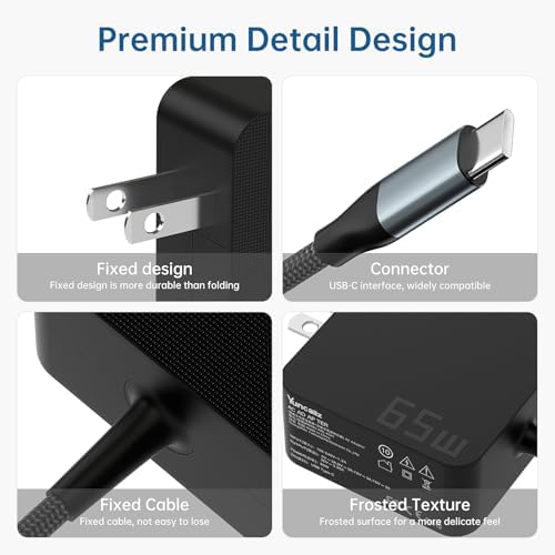 Power Up Anywhere: 65 W USB-C Laptop Charger – Ultra-Fast PD Power Adapter for Lenovo, ASUS & Samsung Galaxy – Lightweight, Universal Solution for Home, Office & Travel – Safe, Efficient Charging with Broad Device Compatibility