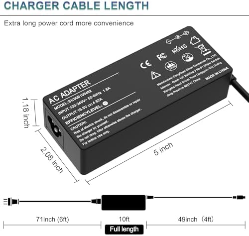 Universal 90 W Laptop Charger with 16 Tips – Versatile AC Adapter for Dell, HP, Acer, Asus, Lenovo, and More – Fast, Safe Power Supply for Notebooks and Ultrabooks – Worldwide Compatibility with 100-240 V Input for Reliable Charging – Ideal Replacement for Diverse Models Including HP Envy, Dell Inspiron, Toshiba Satellite, and Acer Aspire – 30-Day Refund Guarantee and 24/7 Support for Hassle-Free Use – Perfect Solution for Efficient and Dependable Laptop Power Needs