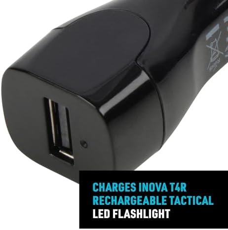 Nite Ize INOVA Tactical LED Flashlight Charger – Ultra-Fast USB DC Car Adapter for Reliable Outdoor Power Solutions and Enhanced Device Compatibility