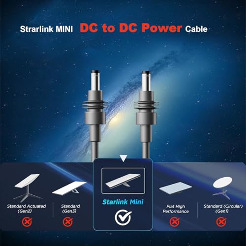 Starlink Mini 3 in 1 Waterproof DC Power Cable – 10 FT USB-C Car Charger for Enhanced Connectivity & Speed, Versatile Charging Solutions for Your Starlink Mini System, Durable Power Accessories for Home, Vehicle, and Outdoor Use