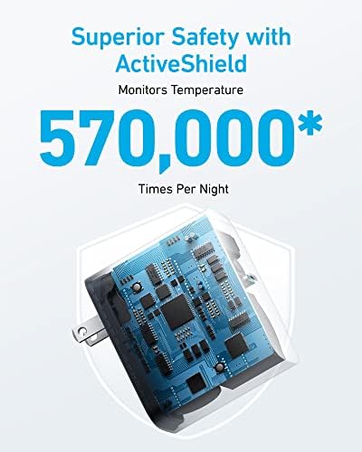 Powerful 100 W USB-C Charger for Mac Book Air & Pro – Compact, Foldable Design with 5 FT Cable – Rapid Charging & Universal Compatibility, Perfect for On-the-Go Professionals – Enhanced Safety Features with Active Shield Technology for Worry-Free Use