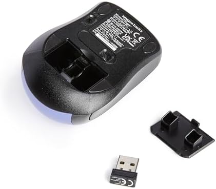Wireless Silver Optical Mouse by Amazon Basics – 2.4 GHz Connection with USB Nano Receiver for Effortless Navigation and Ergonomic Comfort in Home & Office Use