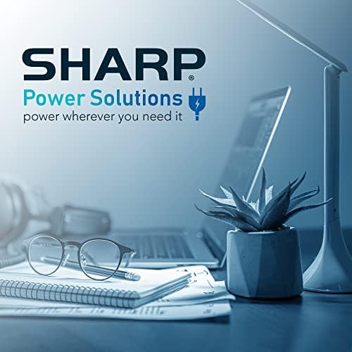 Ultimate Sharp Surge Protector Wall Charger with 6 Spacious Outlets, Rapid Charging, Dual USB-A & USB Type-C Ports, Adaptive Nightlight – Exceptional Device Compatibility & Efficiency for Home or Office Use