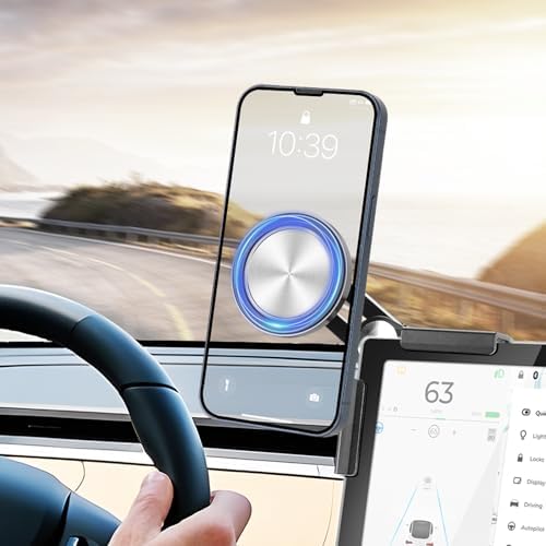 Mag Safe Magnetic Phone Mount for Tesla Model Y & Model 3 (2024) – Non-Adhesive, Universal Fit, Effortless Installation, Enhanced Safety & Style – Ultimate Accessory for Your Tesla Driving Experience