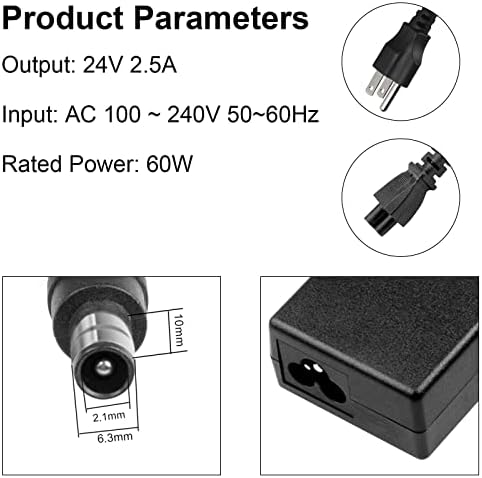 Versatile High-Performance AC Adapter Charger for HP 2011, 2211, 2311 X Series, Insignia TVs, and Ben Q AOC LCD Monitors – Fast Charging Power Supply Solution with Enhanced Compatibility and Safety Features