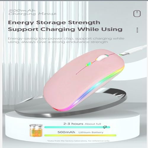 Seamless Productivity with 3 Pack Rosy Glow Red Wireless Bluetooth Mouse – Rechargeable, Silent, and Slim Dual Mode Mice for Laptop, Desktop, i Pad, and Mac – Perfect for On-the-Go Professionals and Students