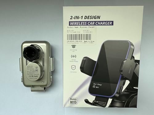 High-Speed Wireless Car Charger with Auto-Clamping Phone Mount and RGB Backlight – 15 W Qi-Compatible Charging for i Phone 15, 14, 13, 12 Mini, Pro Max, 11, XR, X, Samsung Galaxy S23 Ultra, S22, S21+ – Sleek Silver Design for Enhanced Aesthetics and Safety on the Road