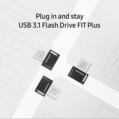 Samsung FIT Plus 512 GB USB 3.2 Flash Drive – Ultra-Fast Portable Storage with Read Speeds Up to 400 MB/s, Compact Design, Durable Memory Stick Compatible with USB 2.0 for Easy File Transfer and Backup