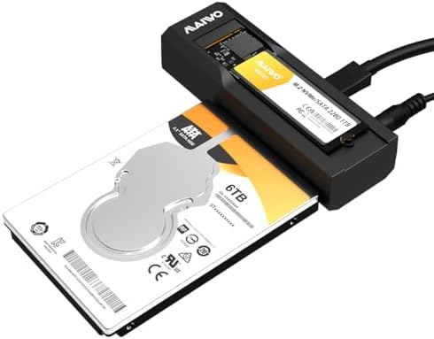 Transform Your Data Management with the MAIWO NVMe SATA M.2 to SATA Enclosure – High-Speed USB-C Adapter for Effortless Hard Drive Access, Compatible with 2.5” & 3.5” Drives, Tool-Free Design for Quick Installations, 10 Gbps Transfer Speeds, Ideal for Tech Enthusiasts and Professionals Seeking Versatile Storage Solutions
