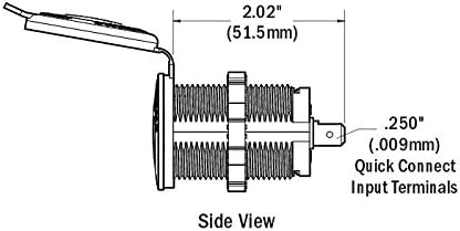 Blue Sea Systems 1045 Dual USB Fast Charge Socket Mount – 4.8 A Marine & RV Charger for 12 V/24 V Systems, Quick Device Power-Up for Smartphones & Tablets, Overcurrent Protection, Easy Installation