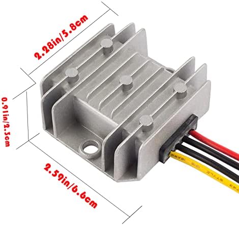 High-Efficiency Waterproof DC 24 V to 12 V Voltage Buck Converter – 20 A, 240 W Transformer for Automotive and Industrial Applications – Reliable Power Module with Enhanced Safety Features and Versatile Compatibility for Golf Carts and Forklifts