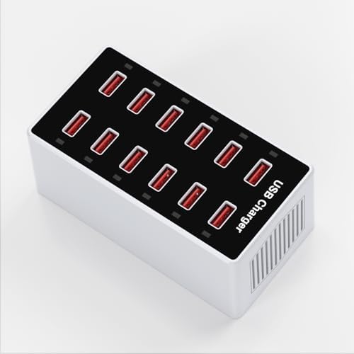 Multi-Device USB Charging Hub with 10 High-Speed Ports – Smart Plug Power Strip for i Phone 15/14/13, i Pads, Galaxy Watches & Android Phones – Ultimate Fast Charging Solution for Home & Office Efficiency