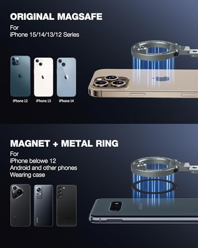 Mag Safe-Compatible Dual Magnetic Phone Holder for i Phone 12-16 Series – Portable Gym Stand with 1/4″ Tripod Mount in Sleek Silver – Ultimate Stability and Accessibility for Active Lifestyles