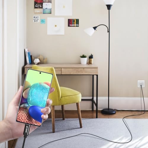 CBUS 10 ft USB-C to C Fast Charging Cable – Heavy-Duty Braided Cord for i Phone 16/15/Pro/Max/Plus & Android Devices – Superior Durability & Super Speed USB-C Charger in Stylish Purple – Unmatched Flexibility for Home & Travel Use