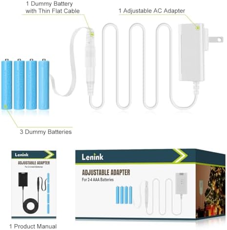 Lenink Adjustable AC Power Supply Adapter – Eco-Friendly AAA Battery Replacement Solution with 3 V-6 V Versatility for All Your Electronic Devices