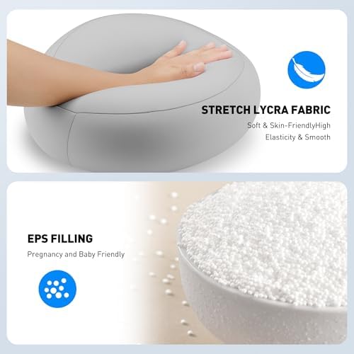 Enhance Your Digital Experience with the Above TEK 360° Swivel Tablet Pillow Stand – Premium Hands-Free Comfort for i Pads & Kindles (4.7″-12.9″) – The Perfect Cozy Gift for Moms, Wives, and Grandmas – Soft Bean Bag Design in Chic Grey for Effortless Viewing Anywhere