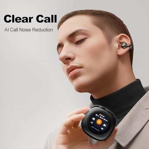 Air Conduction Bluetooth Earbuds for Active Lifestyles – Lightweight Open Ear Clip-On Design with Touch Controls for Ultimate Comfort and Awareness – Perfect for Fitness, Cycling, and Daily Commutes – Secure Fit, Bluetooth 5.4 Connectivity, and Broad Device Compatibility for Superior Sound Quality and Safety