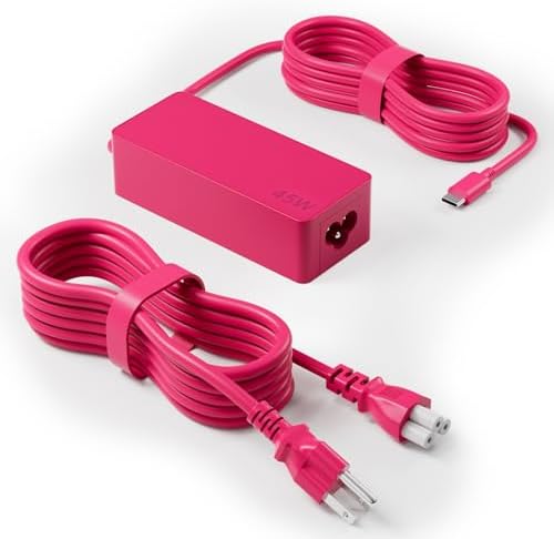 High-Efficiency 45 W USB-C Power Adapter for HP Chromebooks – Fast-Charging Compatibility for Elite, Spectre, and Envy Laptops – Universal Input 100-240 V – One-Year Satisfaction Guarantee – Perfect Replacement for Chromebook 11/14 Series and More