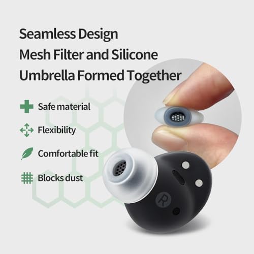 Upgrade Your Audio Game with AZLA Sedna Earfit MAX Eartips for Galaxy Buds 2 Pro – Phantom Black (M) | Medical-Grade Silicone Noise-Canceling Ear Tips for Superior Sound Isolation & Comfort | Samsung-Certified for Optimal Performance & Secure Fit | Elevate Your Listening Experience with Enhanced Compatibility and Crystal-Clear Audio Quality | Perfect for Workouts, Commutes, and Relaxation