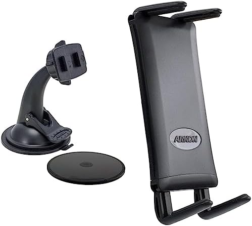 Ultimate ARKON Windshield Dashboard Sticky Suction Mount for Cars and Trucks | Versatile Tablet and Phone Holder with Dual-T Compatibility | Enhanced Stability and Easy Installation for Safe Navigation and Hands-Free Use