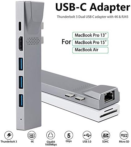 Transform Your Mac Book Experience with the Versatile 8-in-1 USB-C Hub – Featuring 4 K HDMI, Gigabit Ethernet, and 100 W Rapid Charging – Ideal for Professionals and Creatives Seeking Seamless Connectivity – Compact Docking Station Compatible with Thunderbolt 3 and USB-C for Ultimate Workspace Efficiency