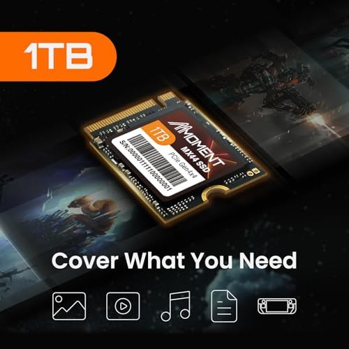 MMOMENT MT34 1 TB PCIe Gen3 NVMe M.2 2280 SSD – Supercharge Your Laptop and Desktop Performance with Blazing Fast 2000 MB/s Read Speeds for Gaming, Video Editing, and Efficient Data Management | Upgrade Your Storage Experience with Enhanced Compatibility and Reliability